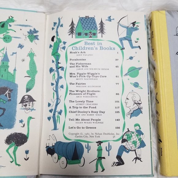 ❤️Vintage Children's Best Of 1958 Set of 3 Books Kids Storytime Hard Cover - Picture 5 of 12